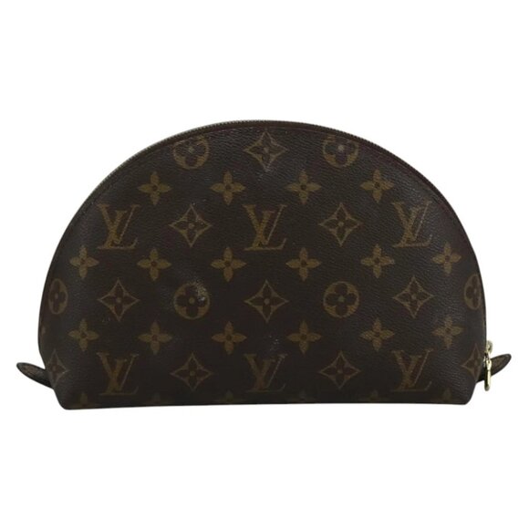 LOUIS VUITTON Monogram Trousse Demi Ronde Cosmetic Pouch M47520 LV Auth 110615 - Picture 3 of 16